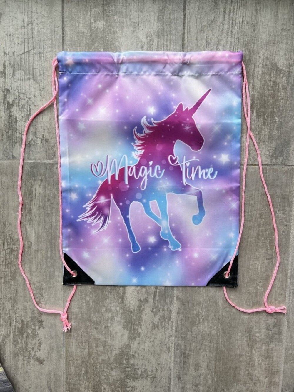 Girls Drawstring Party Bag School Swim Beach PE Backpack Kids Unicorn Rucksack